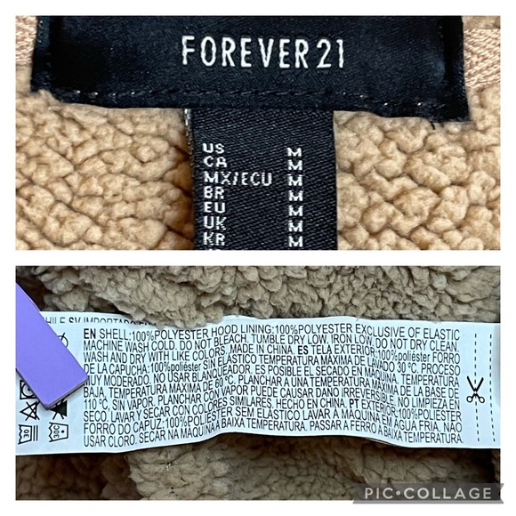 ๐ฅ FOREVER 21 Zip Up Hoodie | Medium - Picture 4 of 5